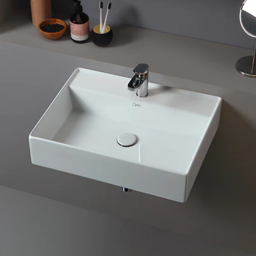 Lavabo appoggio o sospeso cm.60x46 YUI