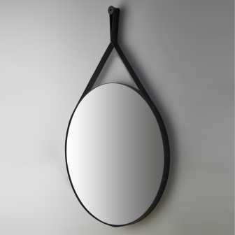  specchio ecopelle diam. 60 cm