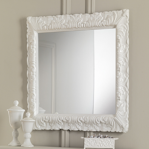 Specchio con cornice bianco | Specchi e Illuminazioni