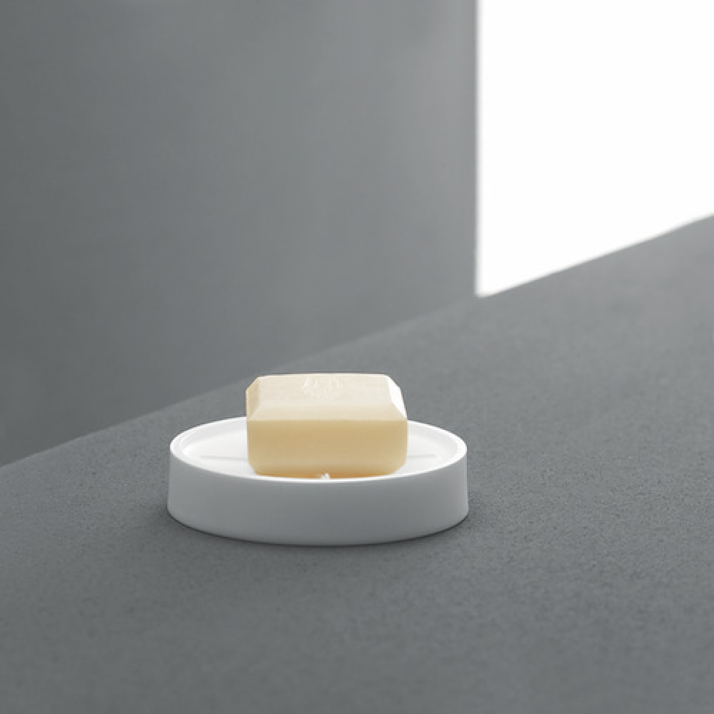 Porta sapone tondo da appoggio bianco Teknika | Complementi