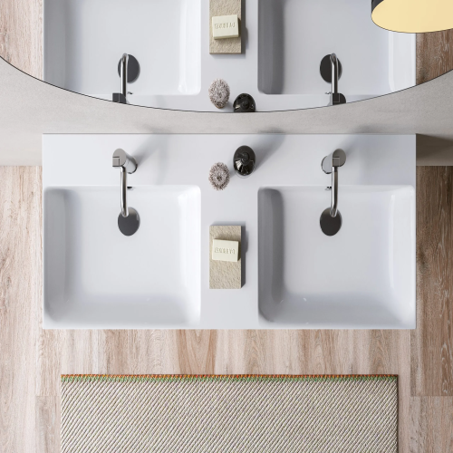 Lavabo 120 x 47 doppio bacino Premium