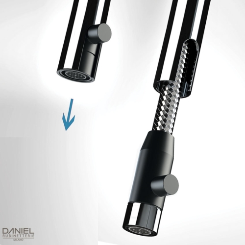 Miscelatore lavello con doccetta monofunzione estraibile REFLEX