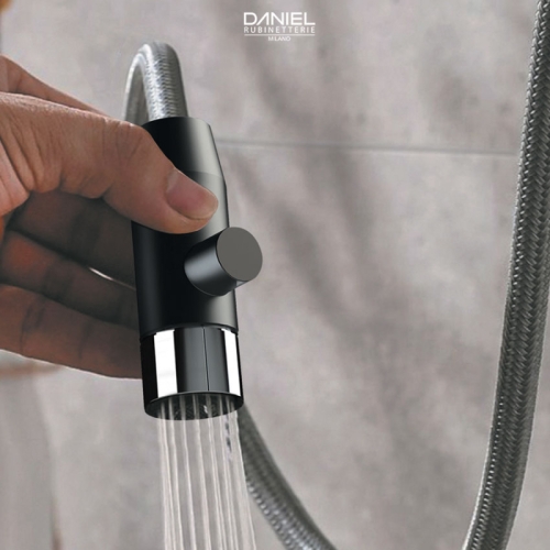 Miscelatore lavello con doccetta monofunzione estraibile REFLEX