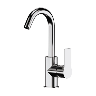Miscelatore lavabo con canna corta girevole scarico non incluso REFLEX