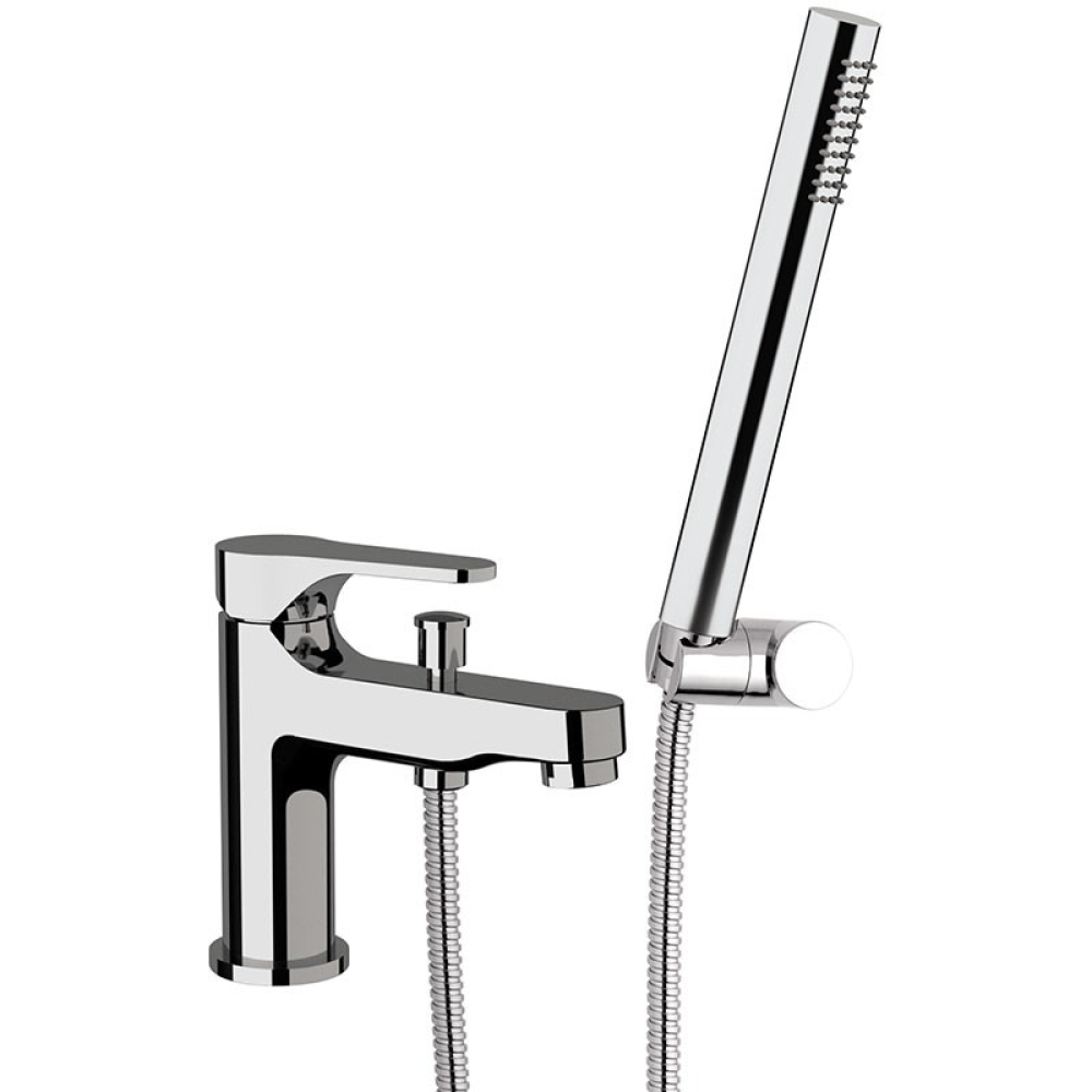 Miscelatore monocomando per vasca con deviatore integrato e kit doccia OMEGA