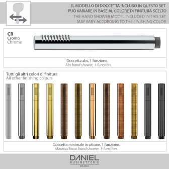 Miscelatore monocomando per vasca con deviatore integrato e kit doccia OMEGA