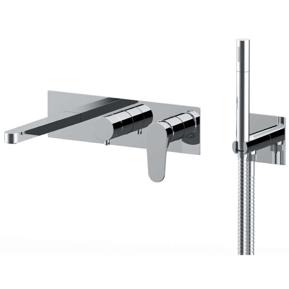 Set a incasso a 2 vie per vasca con miscelatore monocomando OMEGA