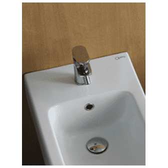 Coppia Vaso senza brida e Bidet filo muro Area