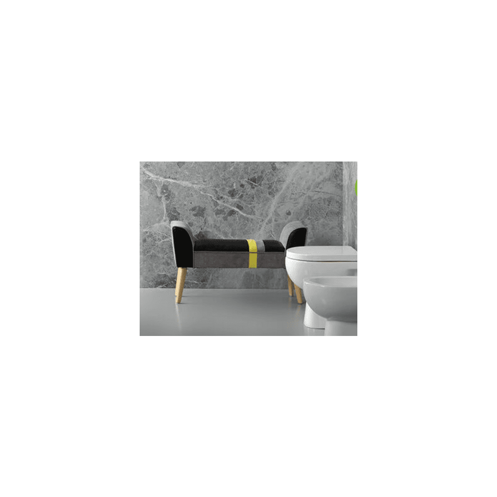 Coppia Vaso e Bidet filo muro Sally coprivaso incluso