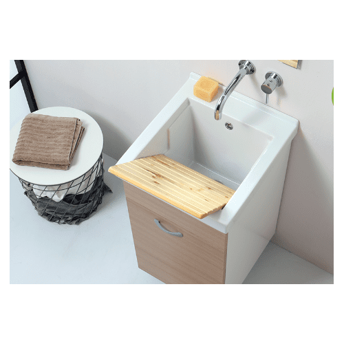 Lavatoio in ceramica con mobile cm.51x45 ad incasso