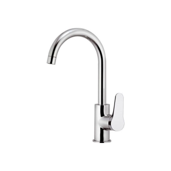 Miscelatore lavello monoforo 90° con canna alta girevole OMEGA