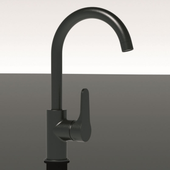 Miscelatore lavello monoforo 90° con canna alta girevole OMEGA