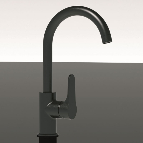 Miscelatore lavello monoforo 90° con canna alta girevole OMEGA