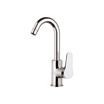 Miscelatore lavello monoforo 90° con canna alta girevole modello corto OMEGA