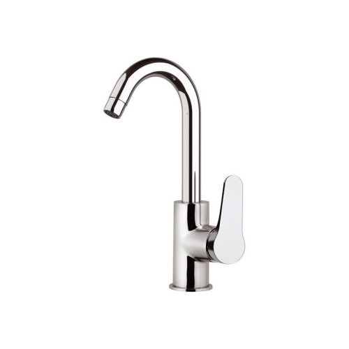 Miscelatore lavello monoforo 90° con canna alta girevole modello corto OMEGA