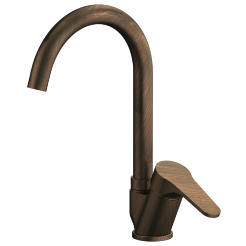 Miscelatore monocomando per lavello con bocca alta girevole OMEGA