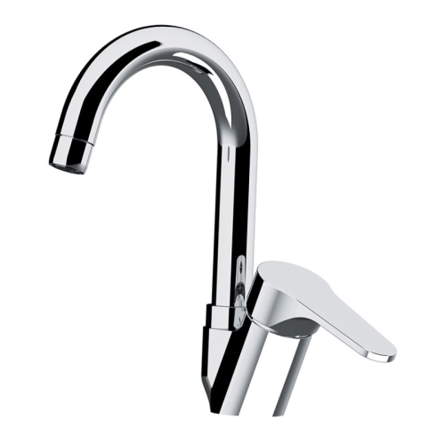 Miscelatore lavello con bocca alta girevole modello corto OMEGA