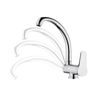 Miscelatore lavello con bocca alta girevole e reclinabile tipo lusso OMEGA