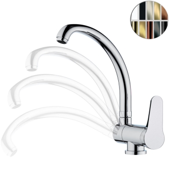 Miscelatore lavello con bocca alta girevole e reclinabile tipo lusso OMEGA