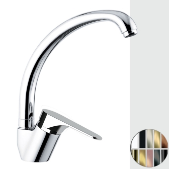 Miscelatore lavello monoforo 45° con bocca alta girevole OMEGA