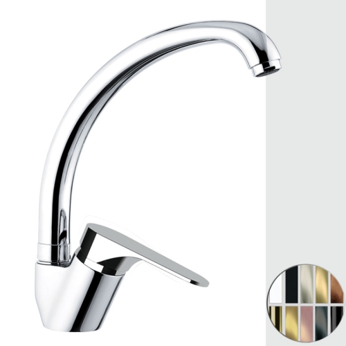 Miscelatore lavello monoforo 45° con bocca alta girevole OMEGA