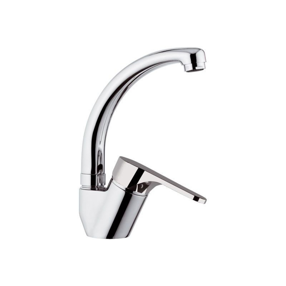 Miscelatore lavello monoforo 45° con bocca corta girevole OMEGA