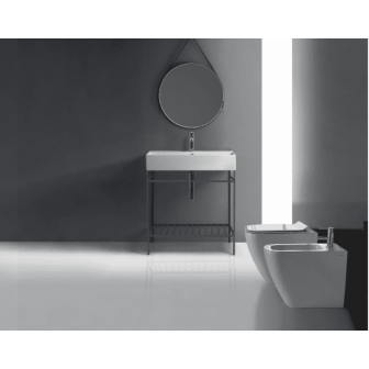 Coppia Vaso e Bidet Bianco Matt cm.55 Meg11 Pro coprivaso incluso
