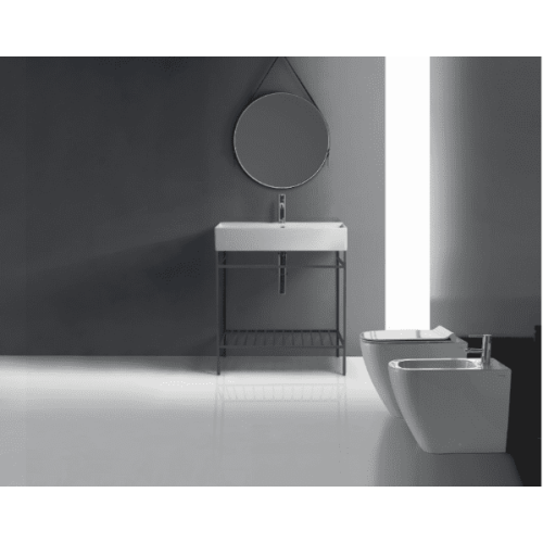 Coppia Vaso e Bidet Bianco Matt cm.55 Meg11 Pro coprivaso incluso