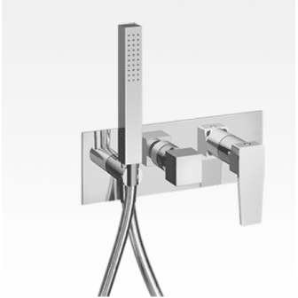 Miscelatore per doccia incasso con deviatore 2 uscite e kit doccia ABS M2Q
