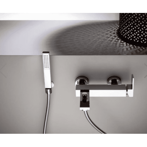 Miscelatore per vasca esterno con supporto duplex e doccia H2Q
