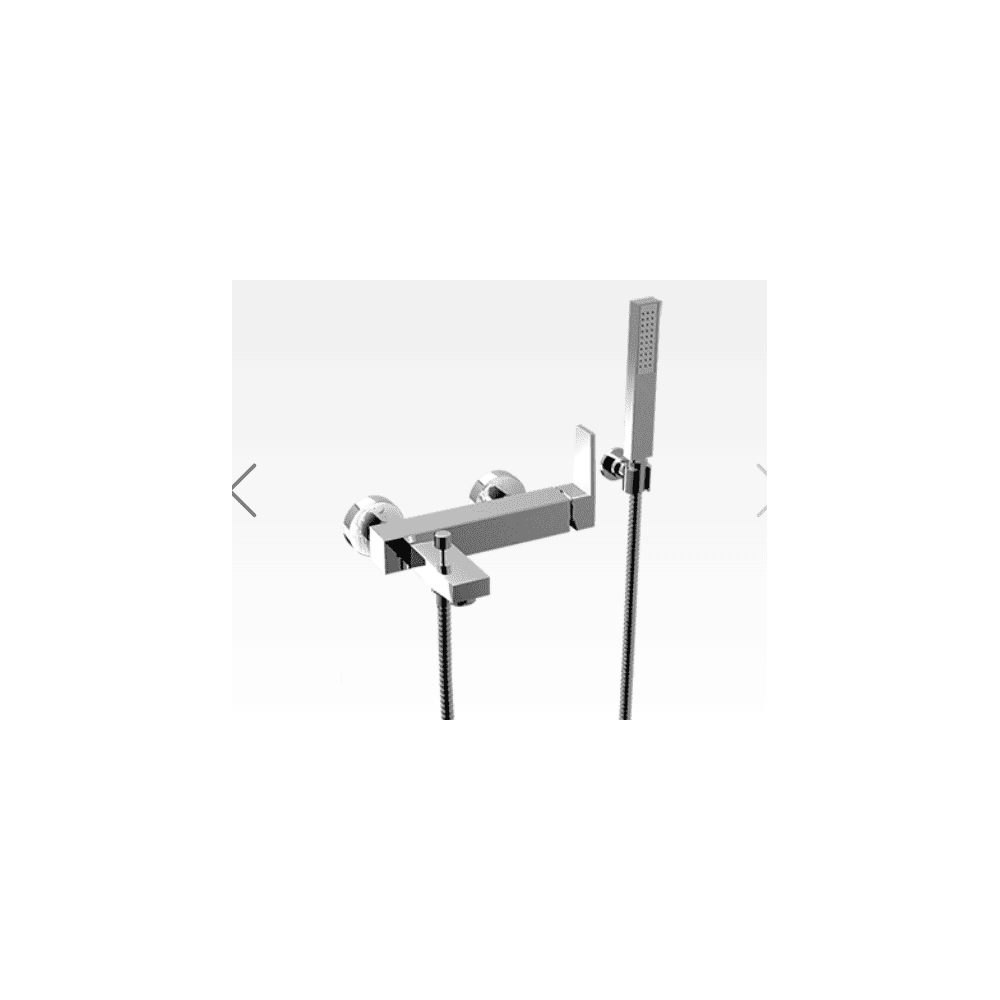 Miscelatore per vasca esterno con supporto duplex e doccia H2Q
