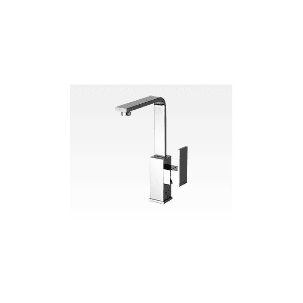 Miscelatore per lavabo con canna alta girevole e scarico automatico New Space