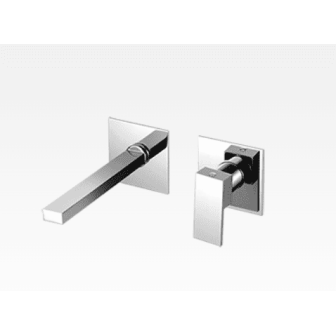 Miscelatore per lavabo da incasso con bocca a parete senza scarico New Space