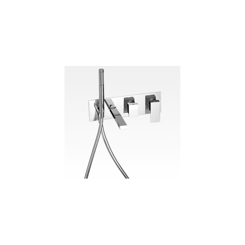Miscelatore per vasca incasso con deviatore con bocca e kit doccia New Space