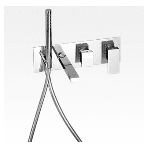 Miscelatore per vasca incasso con deviatore con bocca e kit doccia New Space