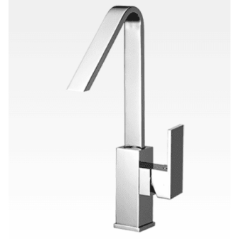 Miscelatore per lavabo con canna alta e scarico automatico Swing-Klip