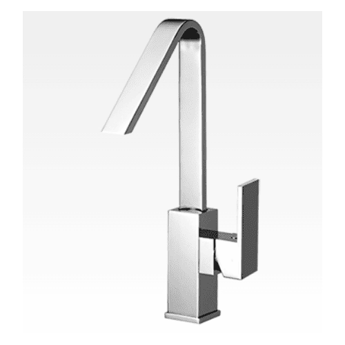 Miscelatore per lavabo con canna alta e scarico automatico Swing-Klip