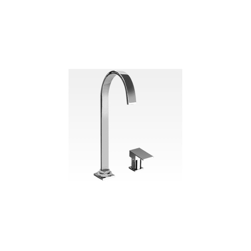 Bocca alta fissa per lavabo con miscelatore da appoggio a comando remoto Swing-Klip