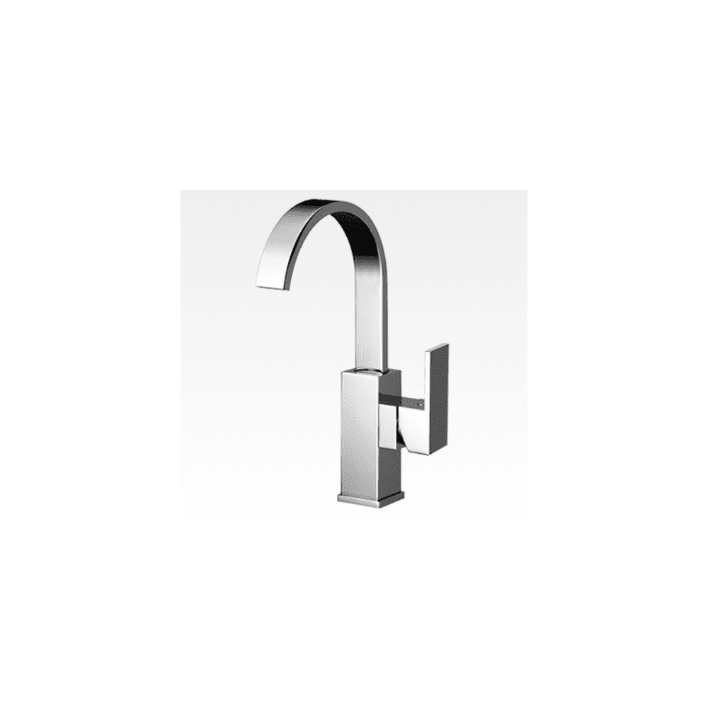 Miscelatore per lavabo con canna alta a ponte senza scarico Swing-Klip