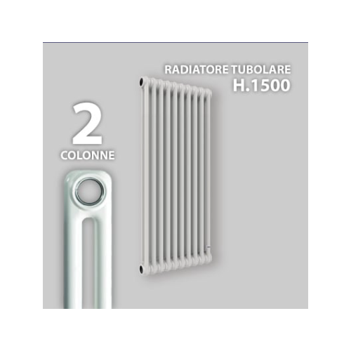 Radiatore tubolare 2 colonne H.1500 De Longhi 2 elementi