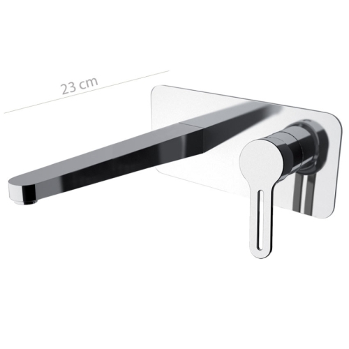 Miscelatore monocomando a incasso per lavabo bocca lunghezza 23 cm SMART