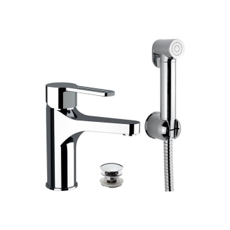 miscelatore monocomando lavabo doccetta shut-off e scarico click-clack SMART 