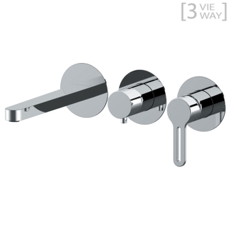 Set 3 vie per vasca/doccia su 3 piastre tonde separate SMART