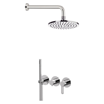 Set doccia a incasso 3 piastre tonde SMART