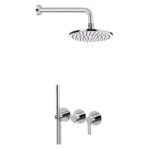 Set doccia a incasso 3 piastre tonde SMART