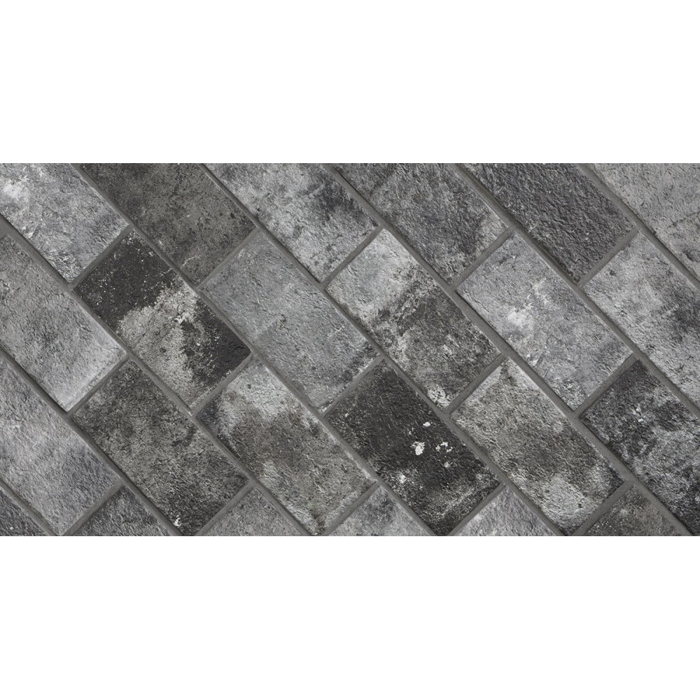 Gres effetto mattoncino Brick Generation Charcoal 6x25 London