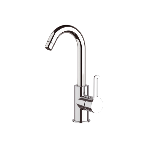 Miscelatore lavello 90° con canna alta girevole modello corto SMART