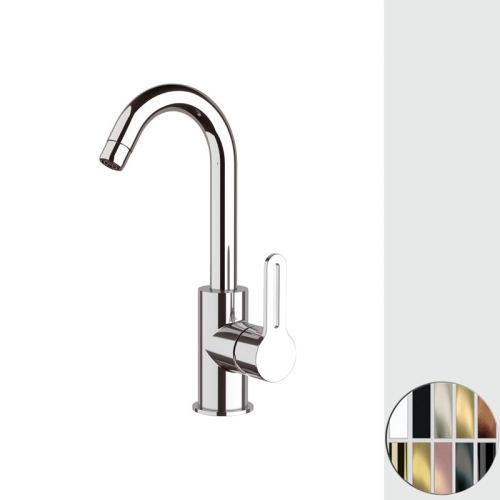 Miscelatore lavello 90° con canna alta girevole modello corto SMART