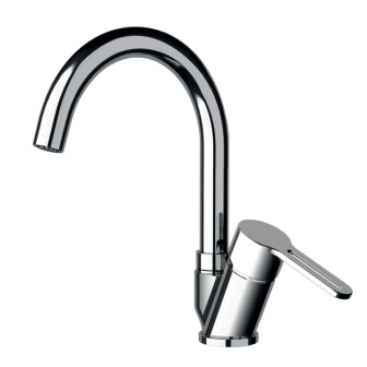 Miscelatore lavello con bocca alta girevole modello corto SMART