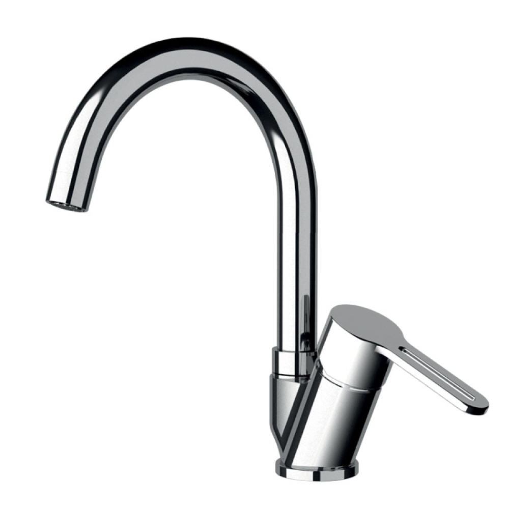 Miscelatore lavello con bocca alta girevole modello corto SMART